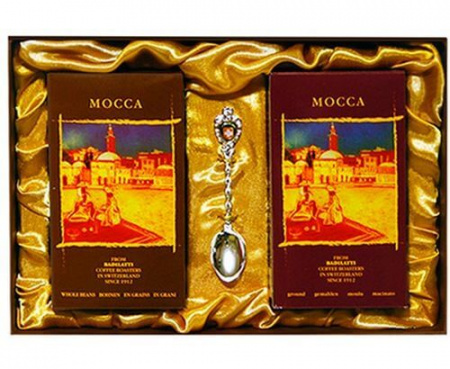 Подарочный набор кофе Мокка (зерно) + Мокка (молотый), 2 х 250 г, Badilatti