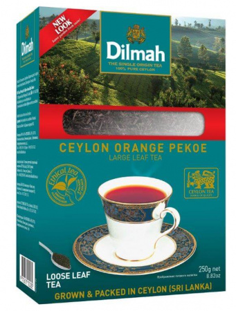 Чай Dilmah, черный цейлонский листовой, 250 гр