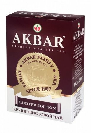 Чай  Akbar "Limited Edition", черный крупнолистовой, 200 гр