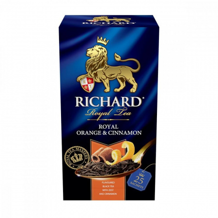 Чай Richard "Royal Orange & Cinnamon", черный с добавками, 25 пакетиков
