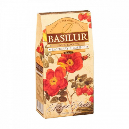 Чай Basilur "Волшебные фрукты - Малина и шиповник", черный с добавками, 100 гр