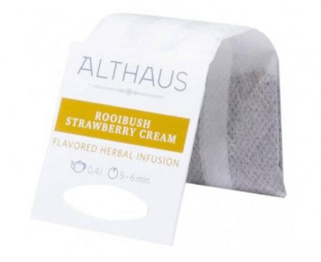Чай травяной для чайника Rooibush Strawberry Cream (Ройбуш Клубника со Сливками), 20 ПАК., GRAND PACKS, ALTHAUS