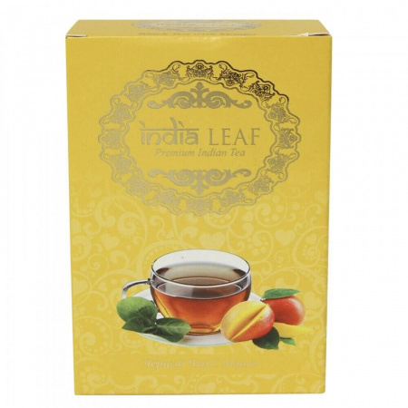 Чай India leaf "С манго", черный  среднелистовой с добавками, 100 гр