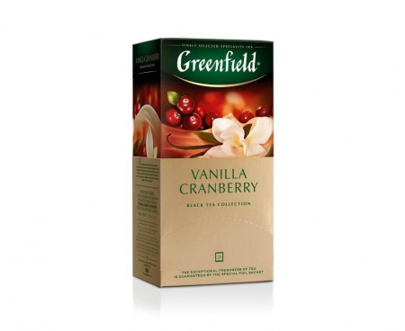 Чай черный Vanilla Cranberry, 25 пакетиков, Greenfield