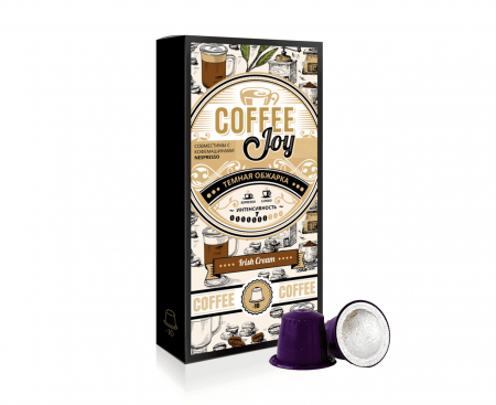 Кофе в капсулах CJ Irish Cream, 85% Арабика / 15% Робуста, 10 шт., Coffee Joy