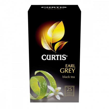 Чай Curtis "Earl Grey", черный с бергамотом, 25 пакетиков