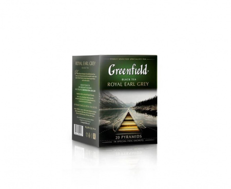 Чай черный Royal Earl Grey с бергамотом, 20 пирамидок, Greenfield