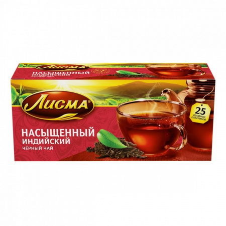 Чай Лисма "Насыщенный", черный, 25 пакетиков