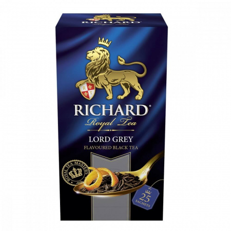 Чай Richard "Lord Grey", черный с добавками, 25 пакетиков