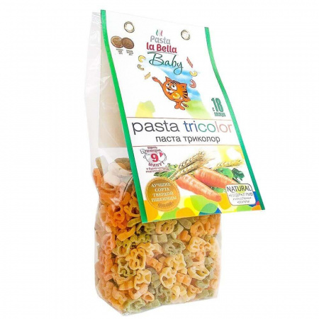 Макароны Pasta la Bella Baby "Триколор", 250 гр