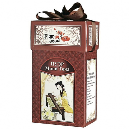 Чай Plum Snow "Пуэр Мини Точа", чёрный листовой, 100 гр