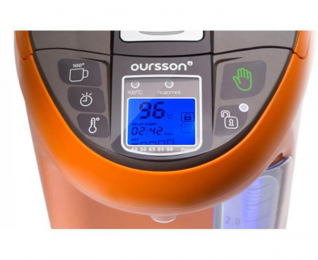 Термопот TP4310PD/OR, 4.3 л, оранжевый, пластик/нержавеющая сталь, Oursson