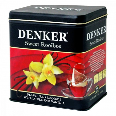 Чайный напиток Denker "Sweet Roibos", ройбуш с добавками, 25 пирамидок