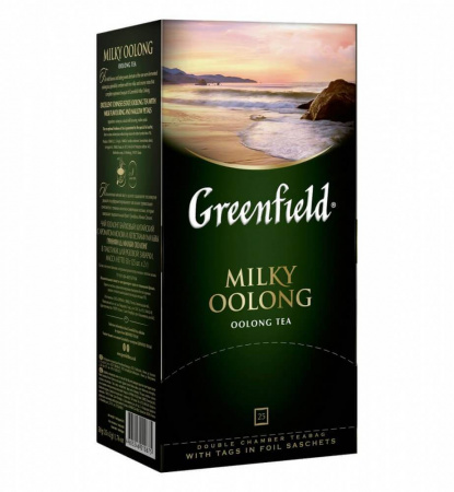 Чай Greenfield "Milky Oolong", зеленый с добавками, 25 пакетиков