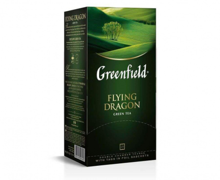 Чай зеленый Flying Dragon, 25 пакетиков, Greenfield