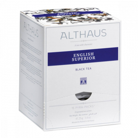 Чай Althaus "English Superior", черный, 15 пирамидок