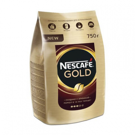 Кофе Nescafe "Gold", молотый в растворимом, 750 гр