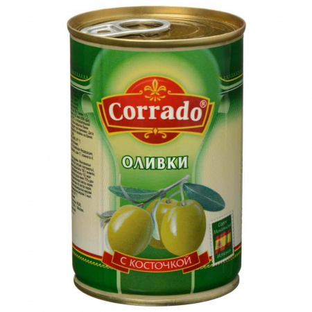 Консервы Corrado "Оливки с косточкой", 300 гр