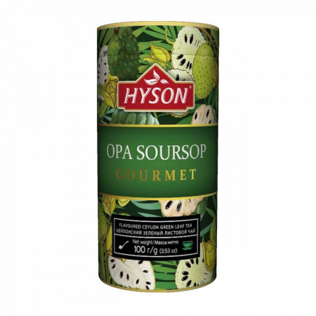 Чай Hyson "Зеленый OPA Soursop Gourmet", листовой с ароматом саусепа, 100 гр