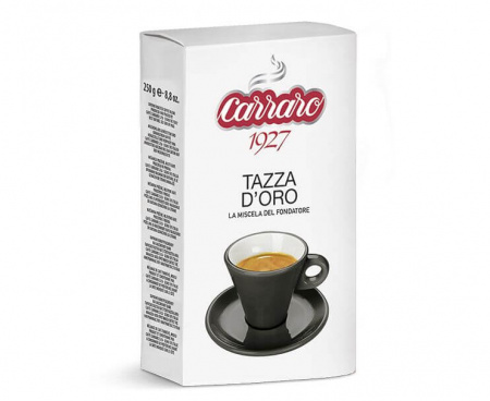 КОФЕ МОЛОТЫЙ TAZZA D'ORO, В/У 250 Г, CARRARO