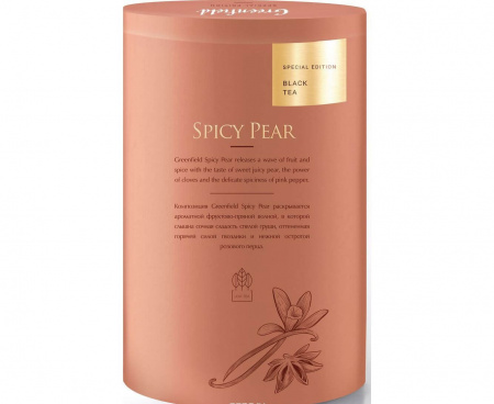 Чай черный листовой Spicy Pear, с грушей и специями, 100 г, Greenfield