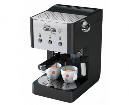 Кофеварка рожковая Gran De Luxe black, черная, металл/пластик, Gaggia