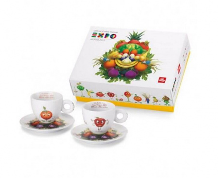 Подарочный набор ORANGE APPLE: 2 чашки для эспрессо, Illy