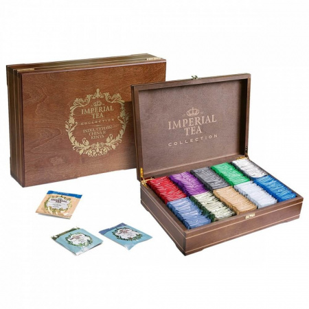 Чай Imperial Tea Collection, ассорти в деревянной шкатулке, 10 видов, 250 сашетов