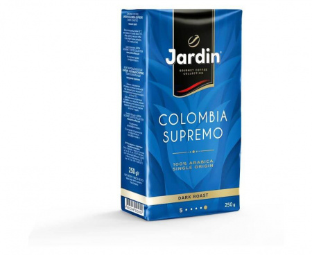 Кофе молотый Colombia Supremo, вакуумный пакет 250 г, Jardin