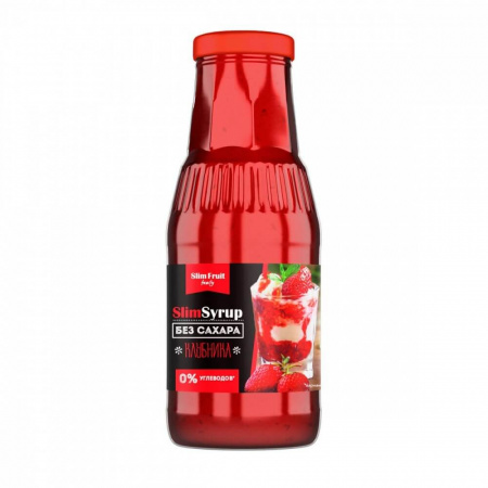 Низкокалорийный сироп Slim Fruit "SlimSyrup | Клубника", 330 мл