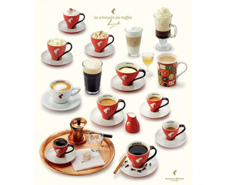 Стакан «Кофе наоборот» с блюдцем, прозрачный, стекло, Julius Meinl