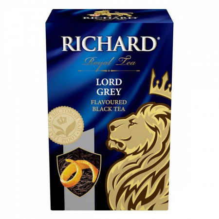 Чай Richard "Lord Grey", листовой черный с добавками, 90 гр