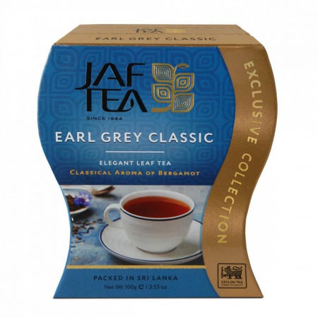 Чай Jaf Tea "Earl Grey Classic", черный листовой с бергамотом, 100 гр