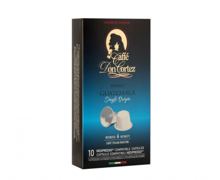Кофе в капсулах GUATEMALA для кофемашин Nespresso, 10 шт., Don Cortez