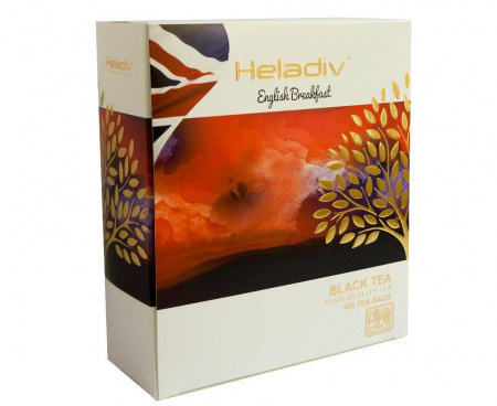 Чай черный ENGLISH BREAKFAST, 100 пакетиков, Heladiv