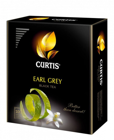 Чай Curtis "Earl Grey", черный с бергамотом,100 пакетиков