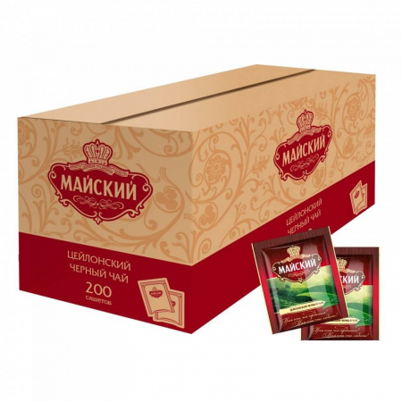 Чай Майский "Черный", 200 пакетиков по 2 гр