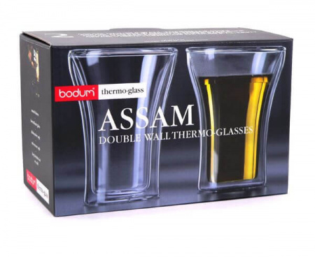 Набор термобокалов Assam, 2 шт., 250 мл, прозрачные, стекло, Bodum
