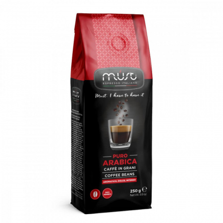 Кофе Must "Pure arabica", в зернах, 250 гр