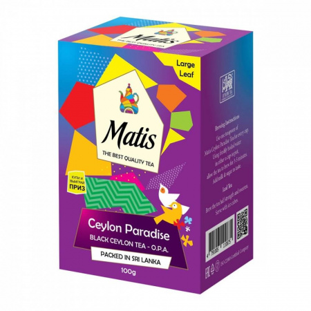 Чай Matis "Цейлонский Рай", чёрный, 100 гр