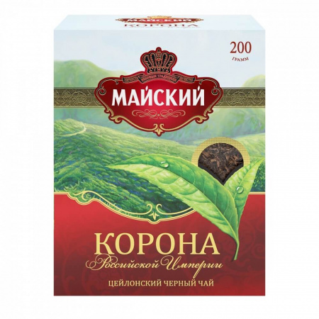 Чай Майский "Корона Российской Империи", черный, листовой, 200 гр