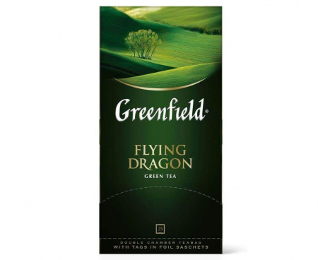 Чай зеленый Flying Dragon, 25 пакетиков, Greenfield