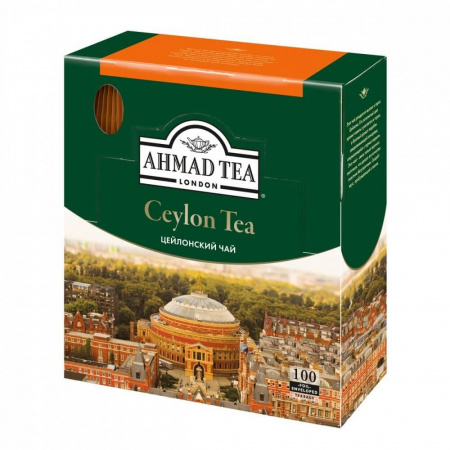 Чай Ahmad "Ceylon Tea", цейлонский черный, 100 пакетиков