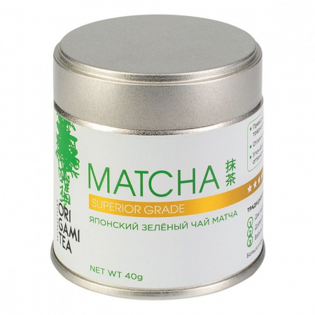 Японский зелёный чай Origami Tea "Matcha Superior Grade", порошковый, 40 гр