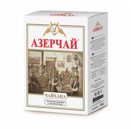 Чай Азерчай "Чайхана", чёрный байховый с ароматом бергамота, 100 гр