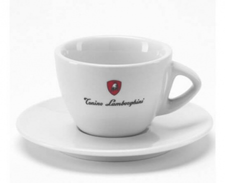Капучино чашка с блюдцем, белая, Tonino Lamborghini