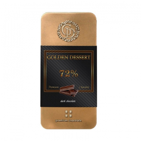Шоколад Golden Dessert, горький 72%, 100 гр