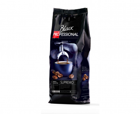 Кофе в зернах Supremo, 100% Арабика, 1 кг, Black Professional