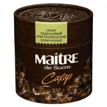 Сахар Maitre "Леденцовый коричневый", кристаллический, 300 гр