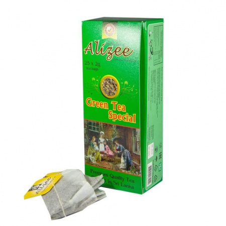 Чай Alizee "Green Tea Special", зеленый, 25 пакетиков